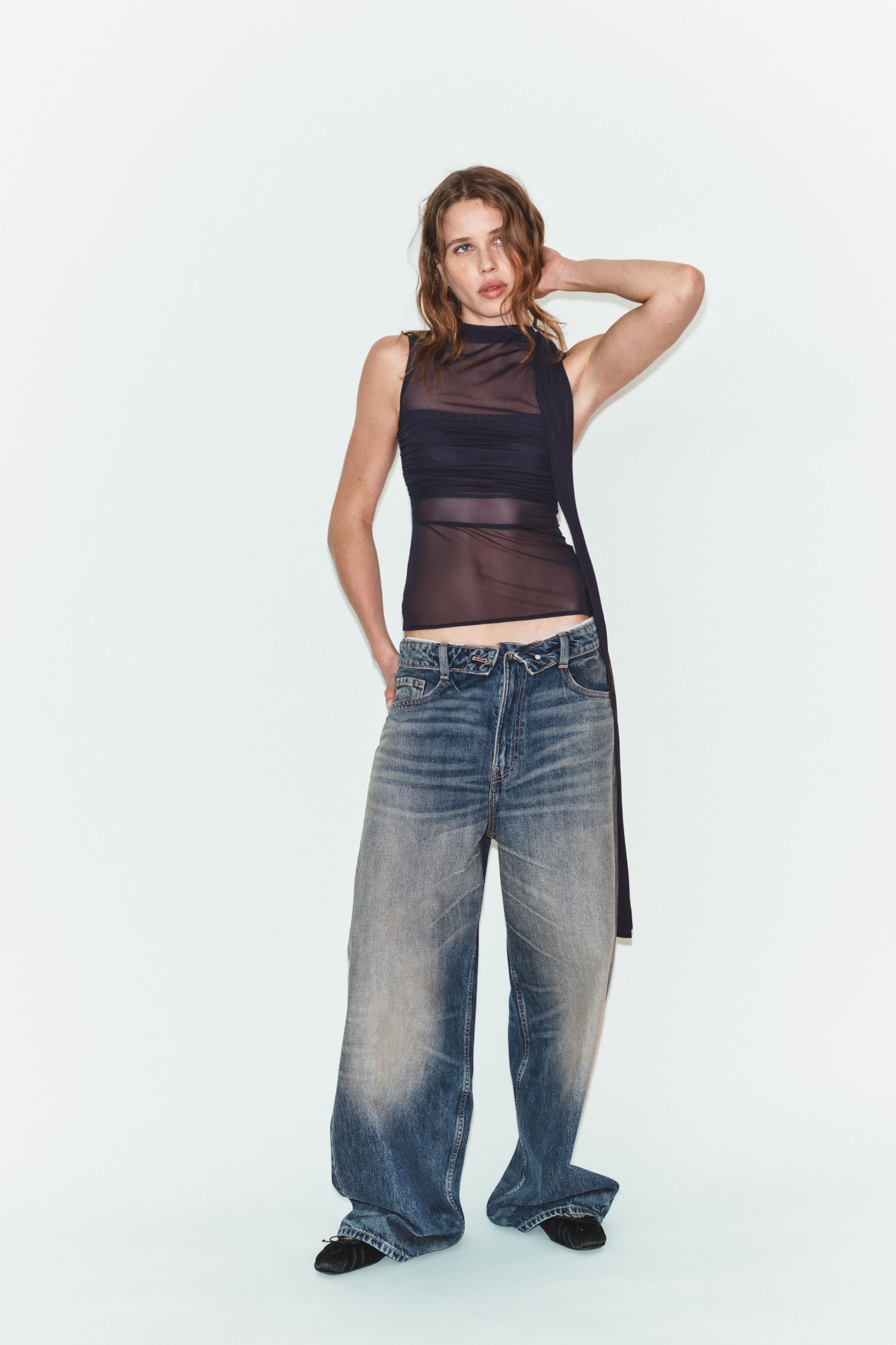 TOP EN TULLE ET FOULARD
